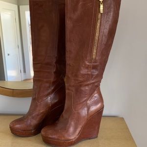 Steven by Steve Madden Brix wedge leather boots